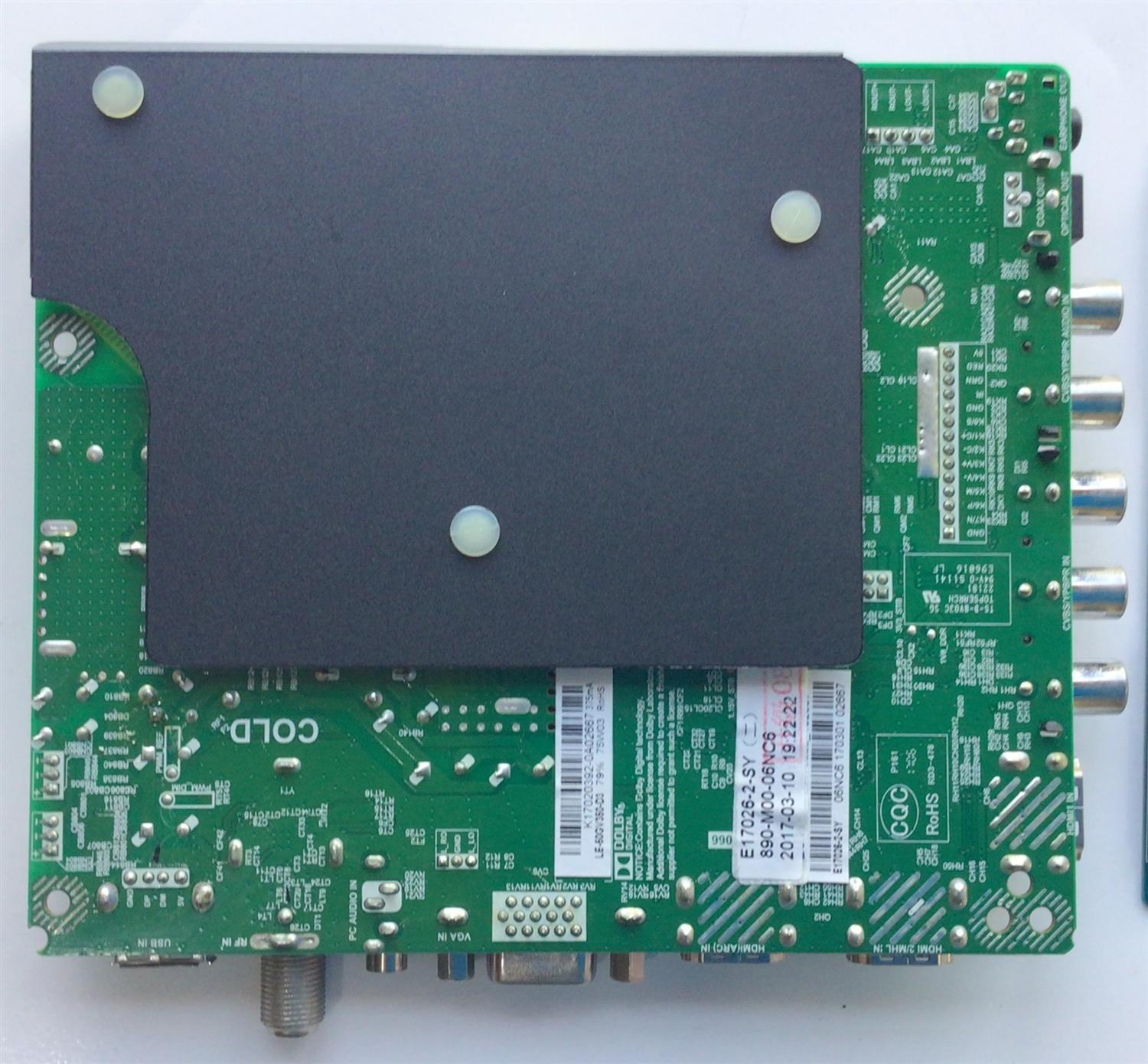 KIT DE TARJETAS PARA TV ELEMENT / MAIN FUENTE E17026-2-SY / TP.MS3393.PB801 / 890-M00-06NC6 / T-CON 55.50T15.C07 / T500HVN07-5 CTRL / 5550T15C07 / 50T15-C03 / PANEL T500-V35-DLED / MODELO ELEFW5017 LE-50GV350-D3 - Imagen 3